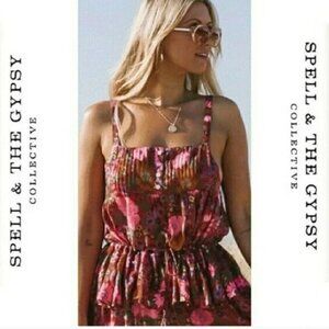 Spell & The Gypsy Free People Braveheart Daisy Floral Print Tank Top Cami S Rare